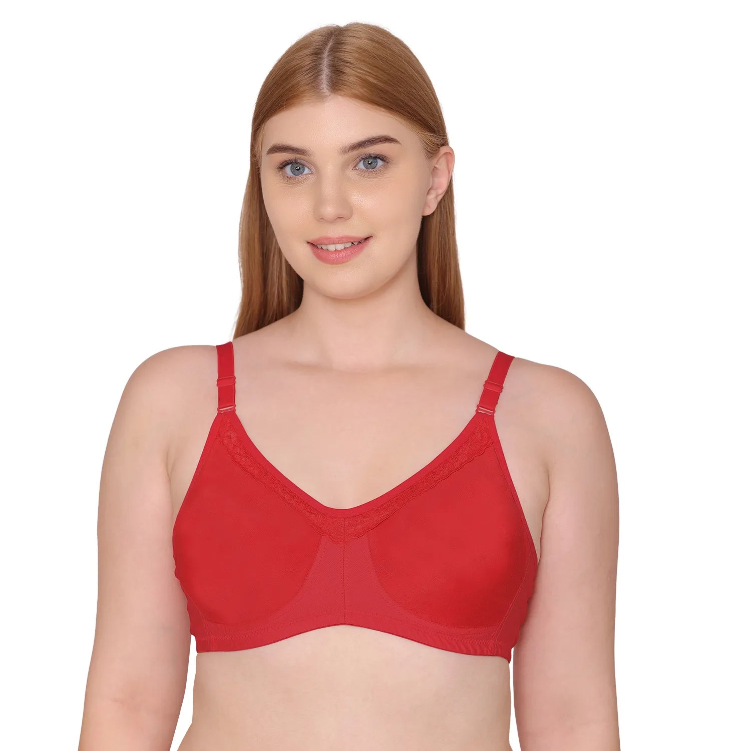 Souminie SEAMLESS Double Layered Non-Wired Full Coverage Bra - 100% Co –  Tweens