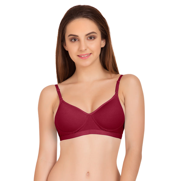 Buy Tweens Padded Non Wired Full Coverage T-Shirt Bra - Maroon at Rs.374  online